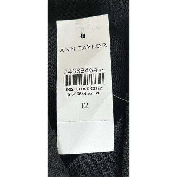 Ann Taylor Womens Black High-Rise Full-Length Trousers Size 12 - Lean Through Hi - Picture 7 of 8